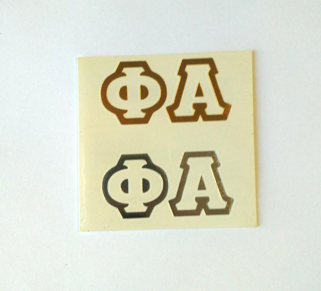 Metallic letter Tattoos - Alpha Phi
