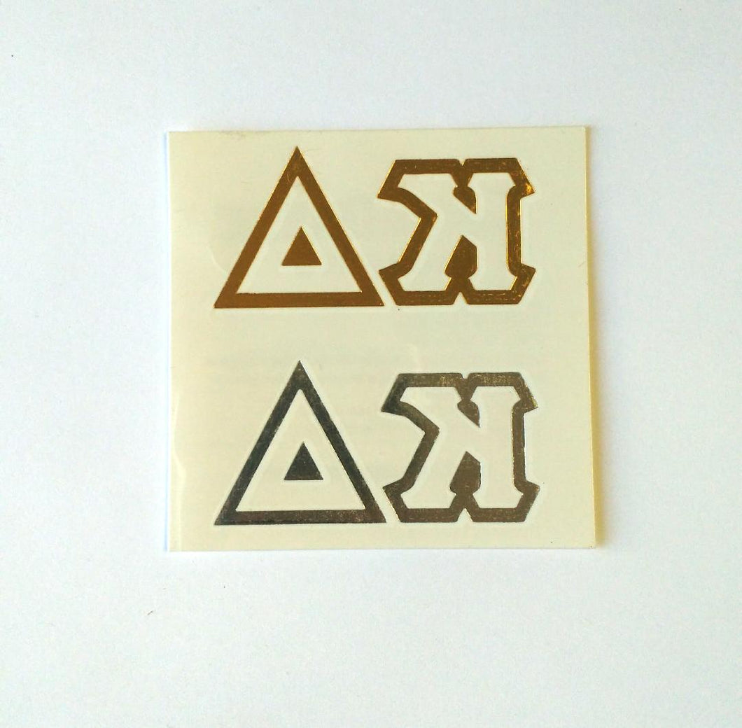 Metallic letter Tattoos - Kappa Delta