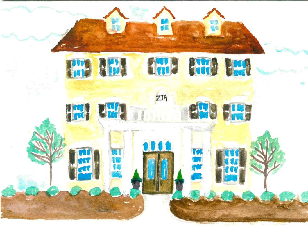 Sorority House Notecards - Zeta Tau Alpha
