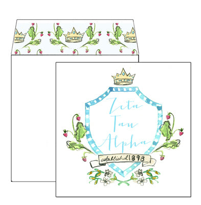 Sorority Greeting Card - Zeta Tau Alpha
