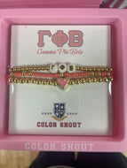Sorority Love Bracelet Stack- Gamma Phi Beta