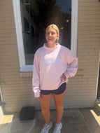French Terry Mock Neck- Phi Mu