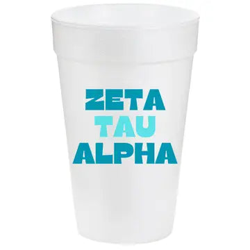Multi-Color Styrofoam Cups- Zeta Tau Alpha