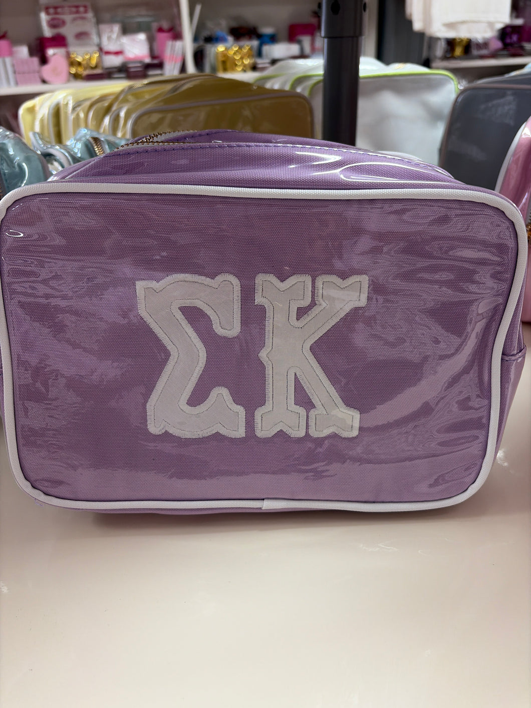 Applique Cosmetic Bag- Sigma Kappa