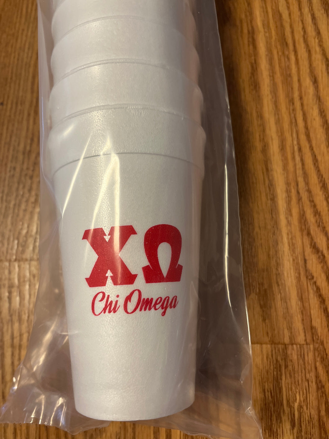 12-pack Styrofoam Cups- Chi Omega