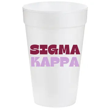 Multi-Color Styrofoam Cups- Sigma Kappa