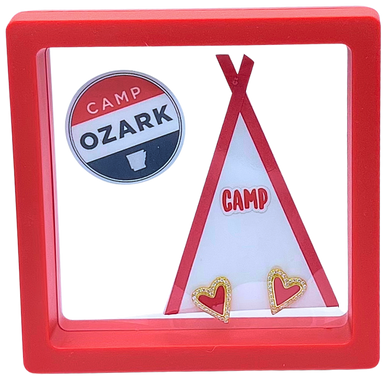 Camp Earrings- Ozark Red