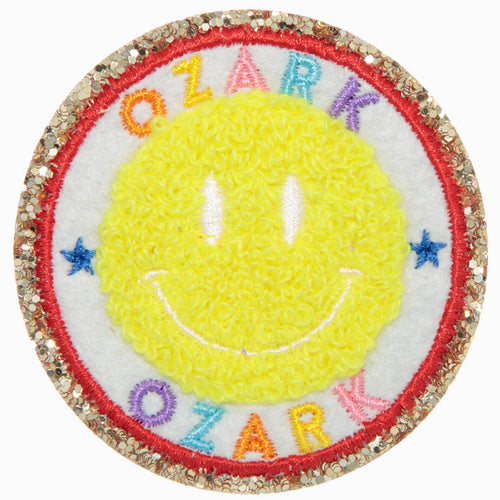 Camp Smiley Chenille Sticker- Ozark