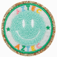 Camp Smiley Chenille Sticker- Aztec