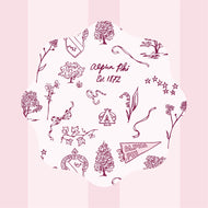 Toile Acrylic Coaster- Alpha Phi