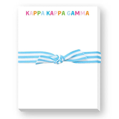Sorority Greek Rainbow Mini Notepad - Kappa Kappa Gamma