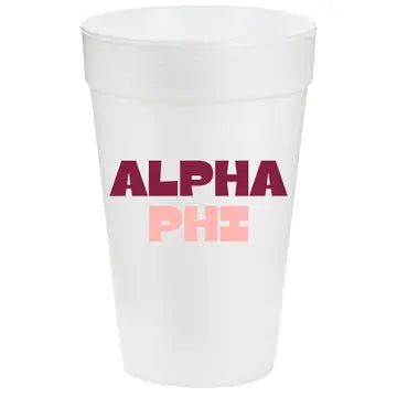 Multi-Color Styrofoam Cups- Alpha Phi