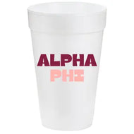 Multi-Color Styrofoam Cups- Alpha Phi