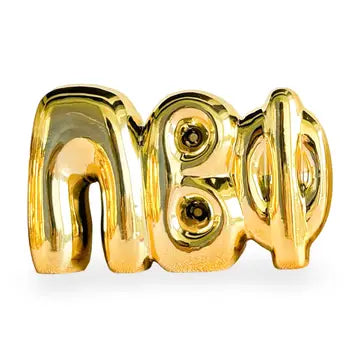 Gold Bubble Shelf Letter-Pi Beta Phi