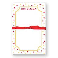 Sorority Greek Large Notepad Polkadot-Chi Omega
