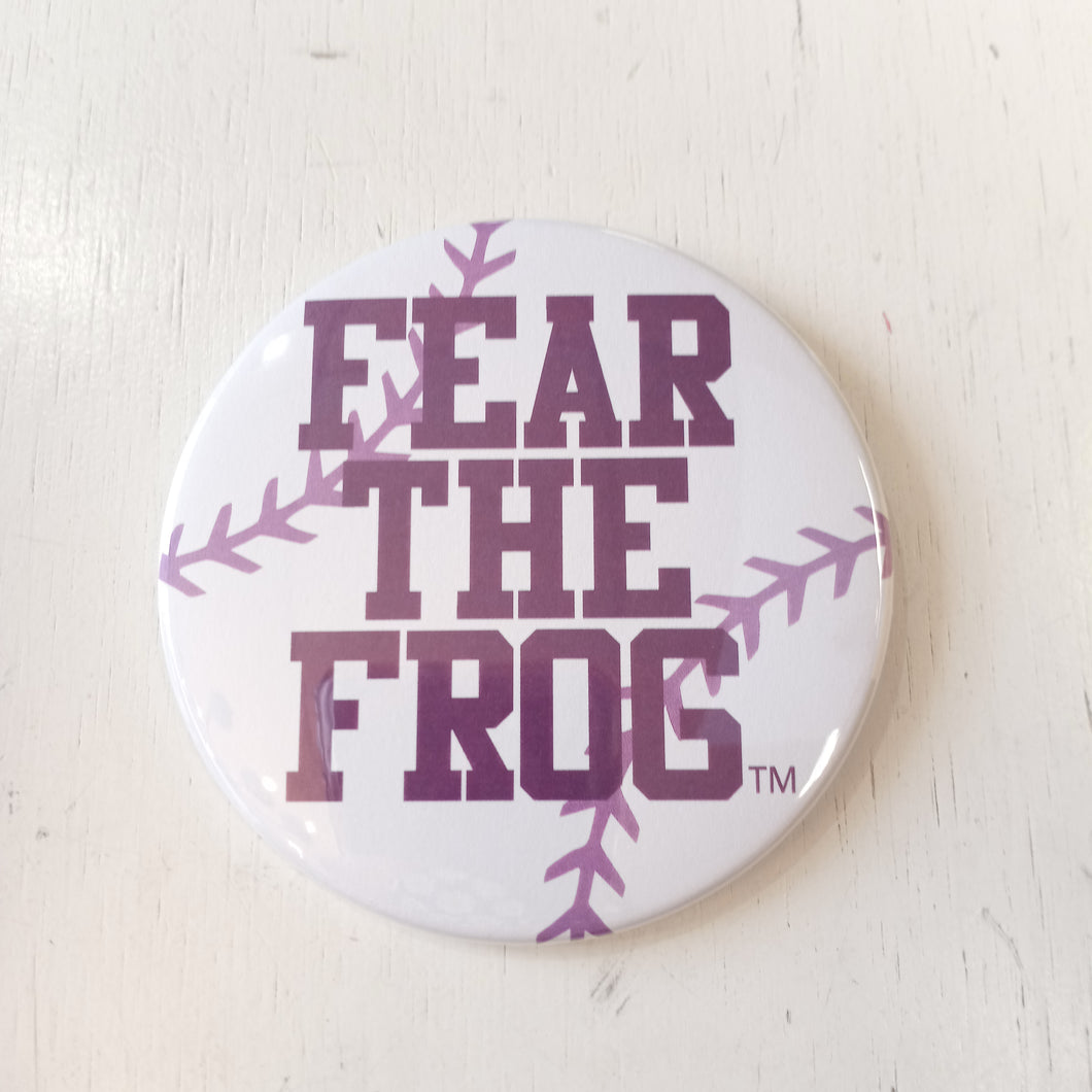Fear The Frog Baseball Button