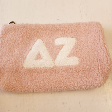 Sherpa Teddy Pouch- Delta Zeta