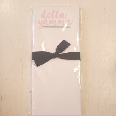 Skinnie Scripty Notepad- Delta Gamma