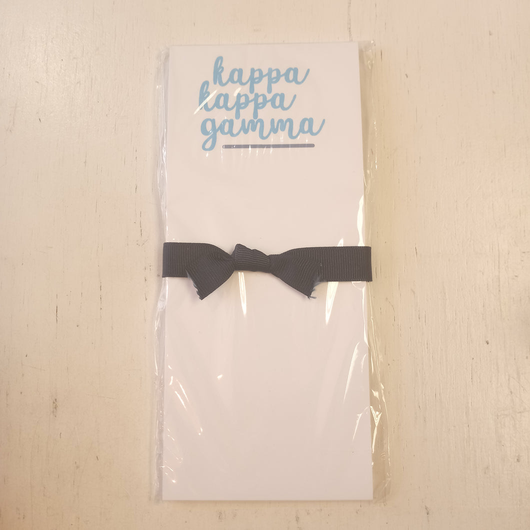 Skinnie Scripty Notepad- Kappa Kappa Gamma