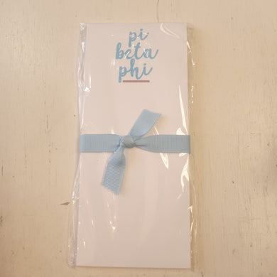 Skinnie Scripty Notepad- Pi Beta Phi