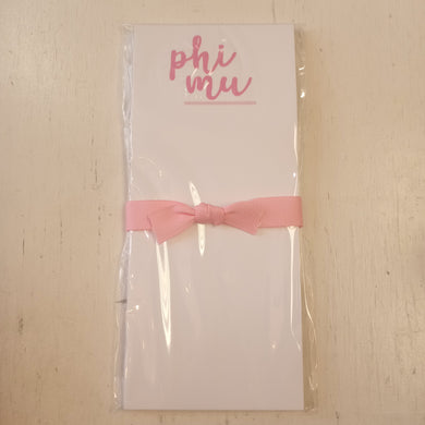 Skinnie Scripty Notepad- Phi Mu