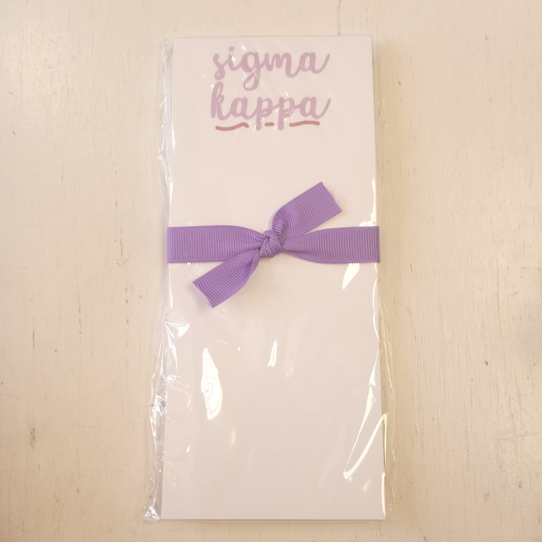 Skinnie Scripty Notepad- Sigma Kappa