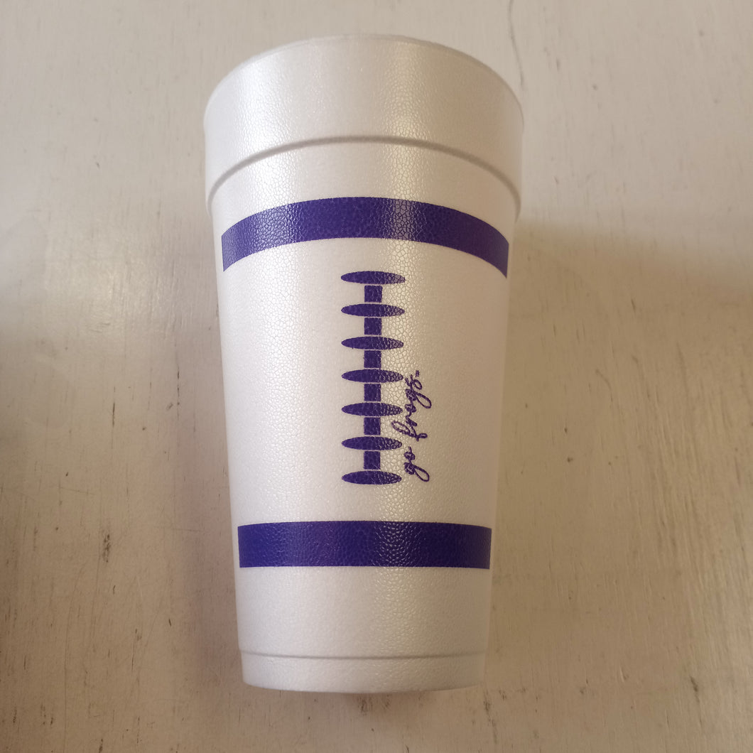 Go Frogs Lacing Styrofoam Cups