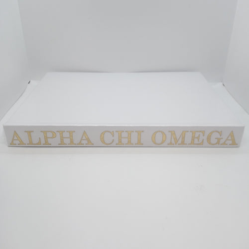White Linen Memory Book- Alpha Chi Omega