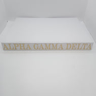 White Linen Memory Book- Alpha Gamma Delta