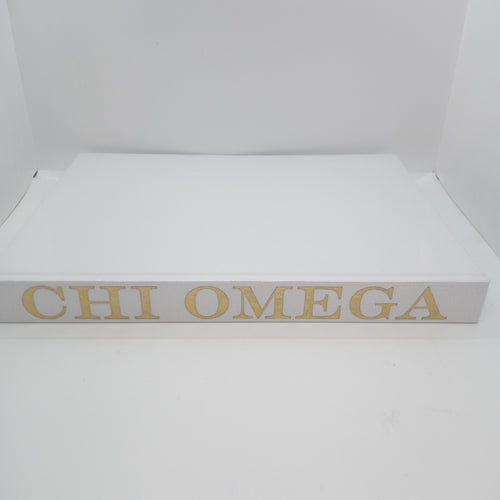 White Linen Memory Book- Chi Omega