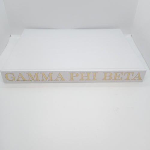 White Linen Memory Book- Gamma Phi Beta