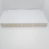 White Linen Memory Book- Gamma Phi Beta