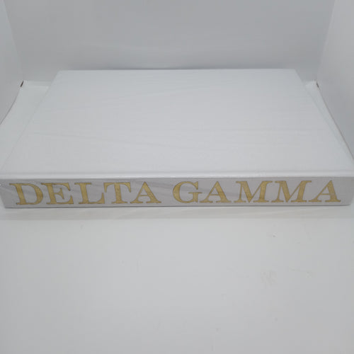 White Linen Memory Book- Delta Gamma