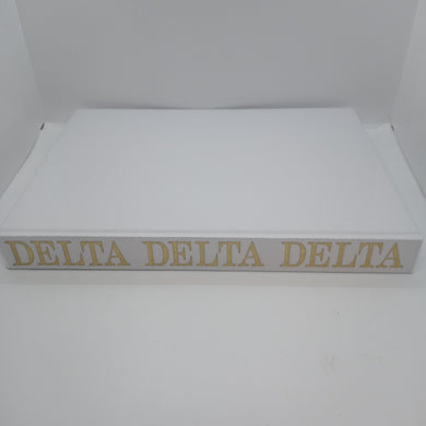 White Linen Memory Book- Delta Delta Delta