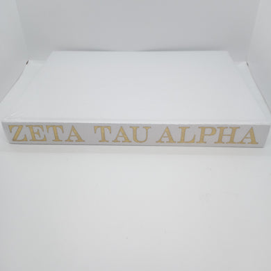 White Linen Memory Book- Zeta Tau Alpha