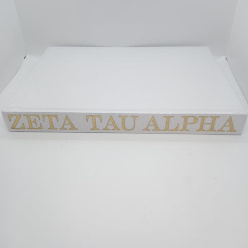 White Linen Memory Book- Zeta Tau Alpha