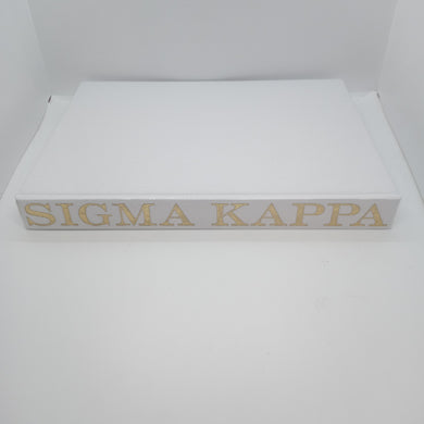 White Linen Memory Book- Sigma Kappa