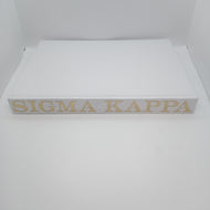 White Linen Memory Book- Sigma Kappa