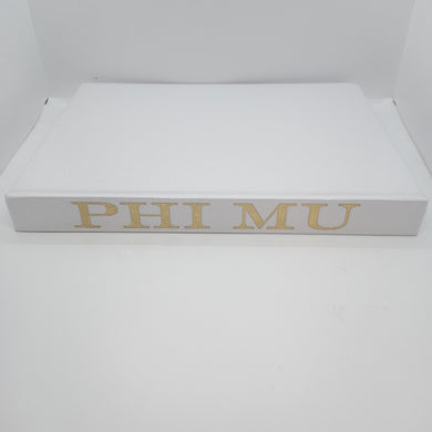 White Linen Memory Book- Phi Mu