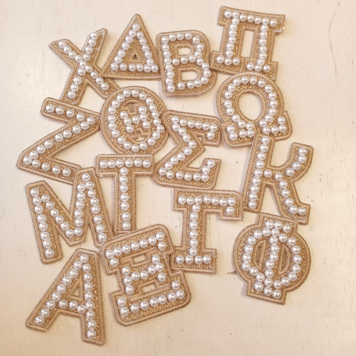 Golden and Pearl Stick On Letters