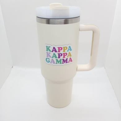 Metal Tumbler with Magnet- Kappa Kappa Gamma