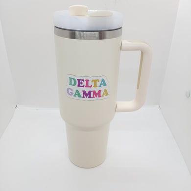 Metal Tumbler with Magnet- Delta Gamma