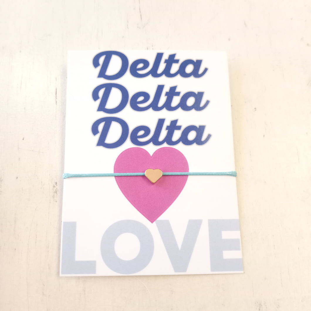 Love String Bracelet- Delta Delta Delta