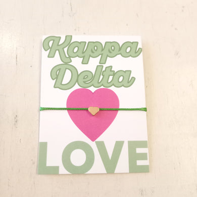 Love String Bracelet- Kappa Delta