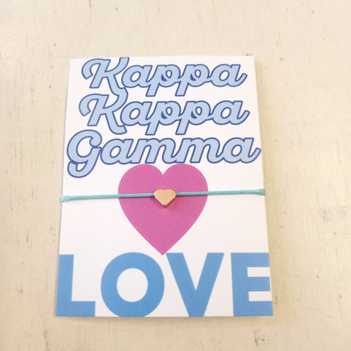 Love String Bracelet- Kappa Kappa Gamma