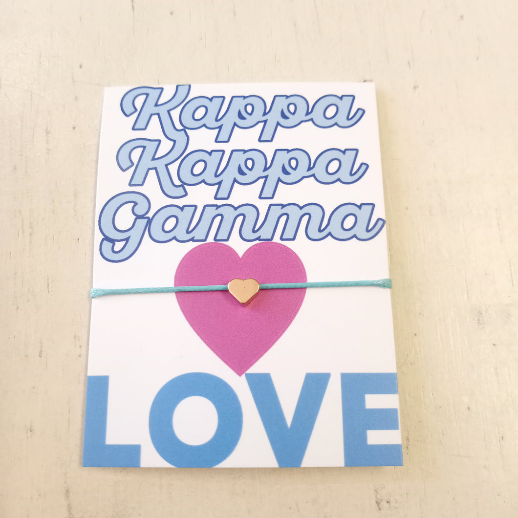 Love String Bracelet- Kappa Kappa Gamma