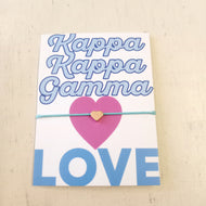 Love String Bracelet- Kappa Kappa Gamma