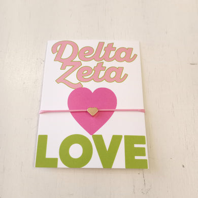 Love String Bracelet- Delta Zeta