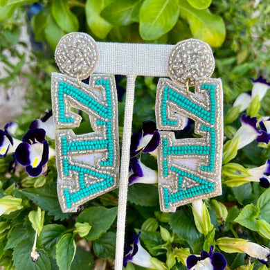 Greek Beaded Earrings- Zeta Tau Alpha