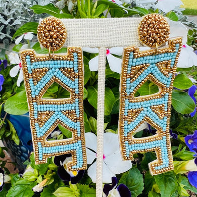 Greek Beaded Earrings- Kappa Kappa Gamma